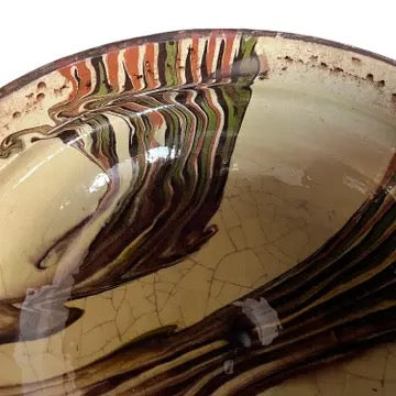 Marbleized Cream Cottage Bowl