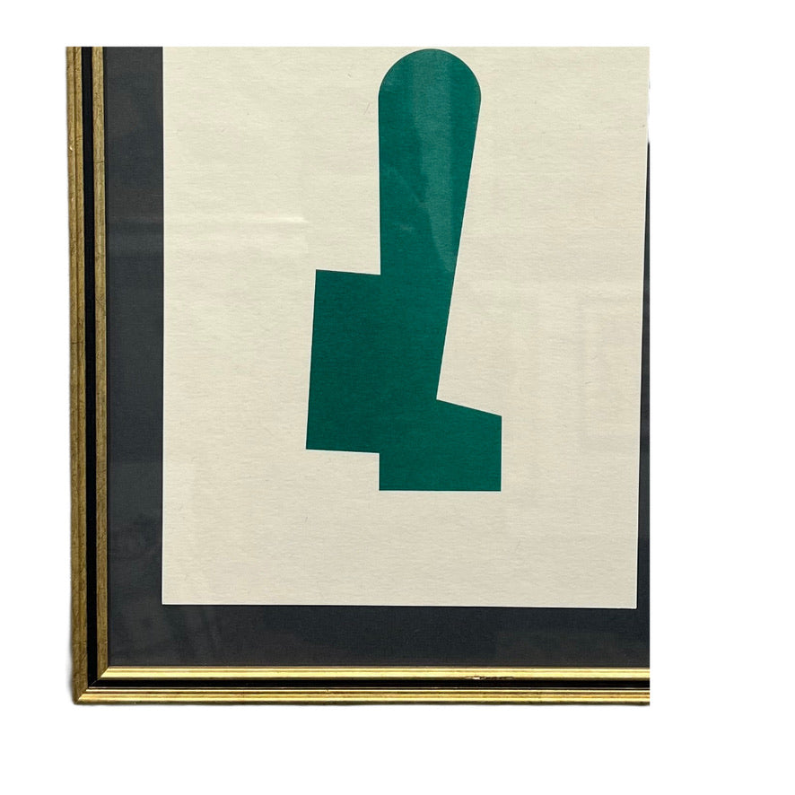 CONTEMPORARY BOB VERHElST ABSTRACT PRINT - GREEN
