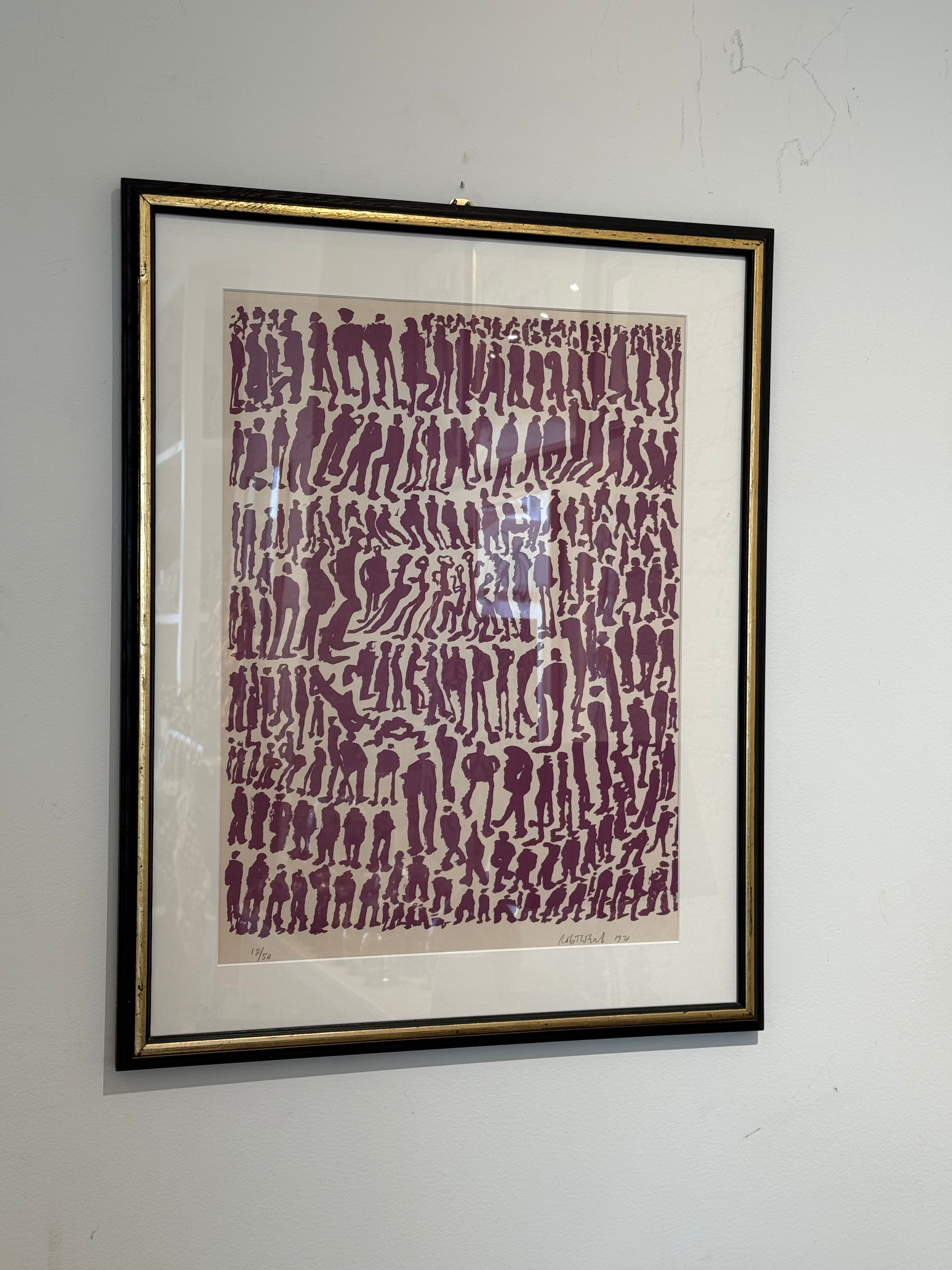 Midcentury Robert Weil Figurine Silk Screen