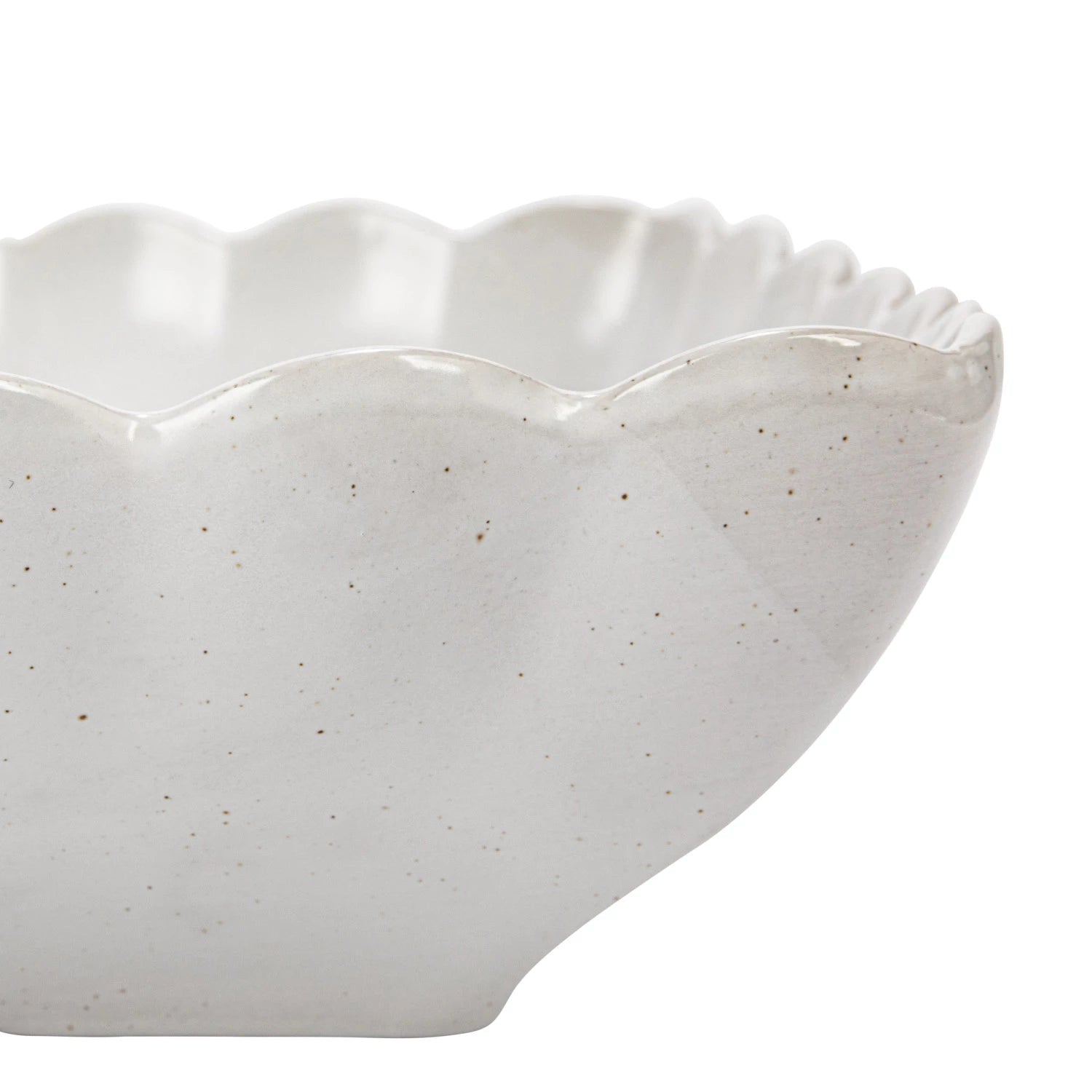 Scallop Edge Stoneware Serving Dishes