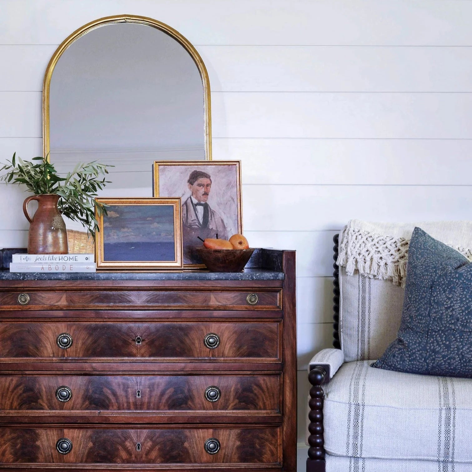 Gold Shopia Metal Mirror