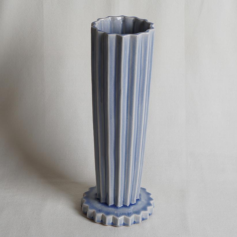 Tall Willow Vase in Antique BLue