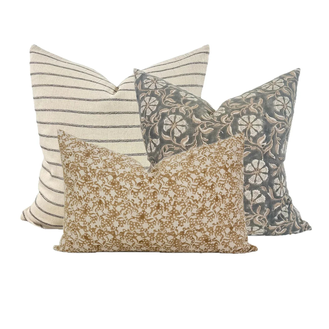 Cotton Black Stripe Pillow - 22" x 22"