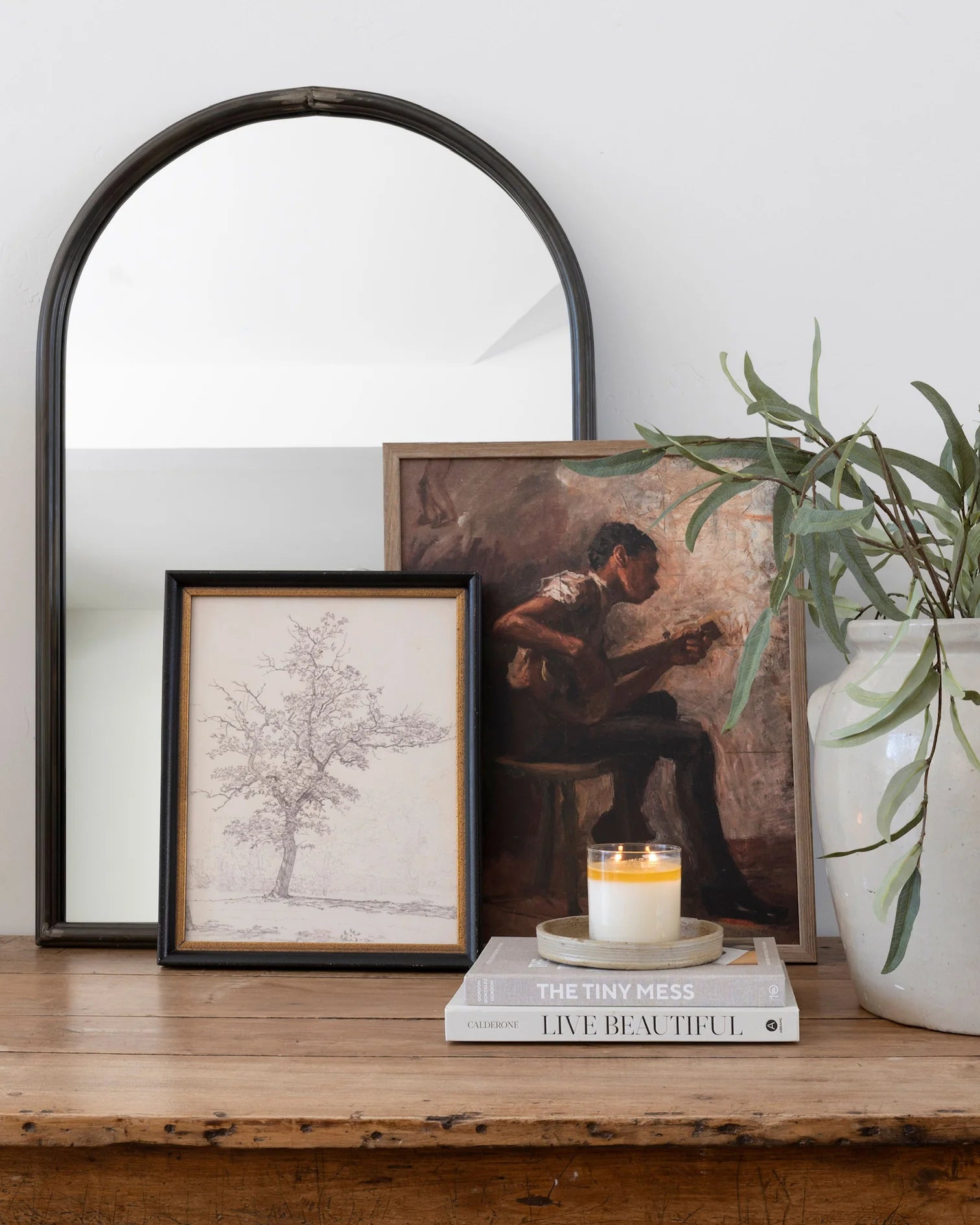 Black Sophia Metal Mirror