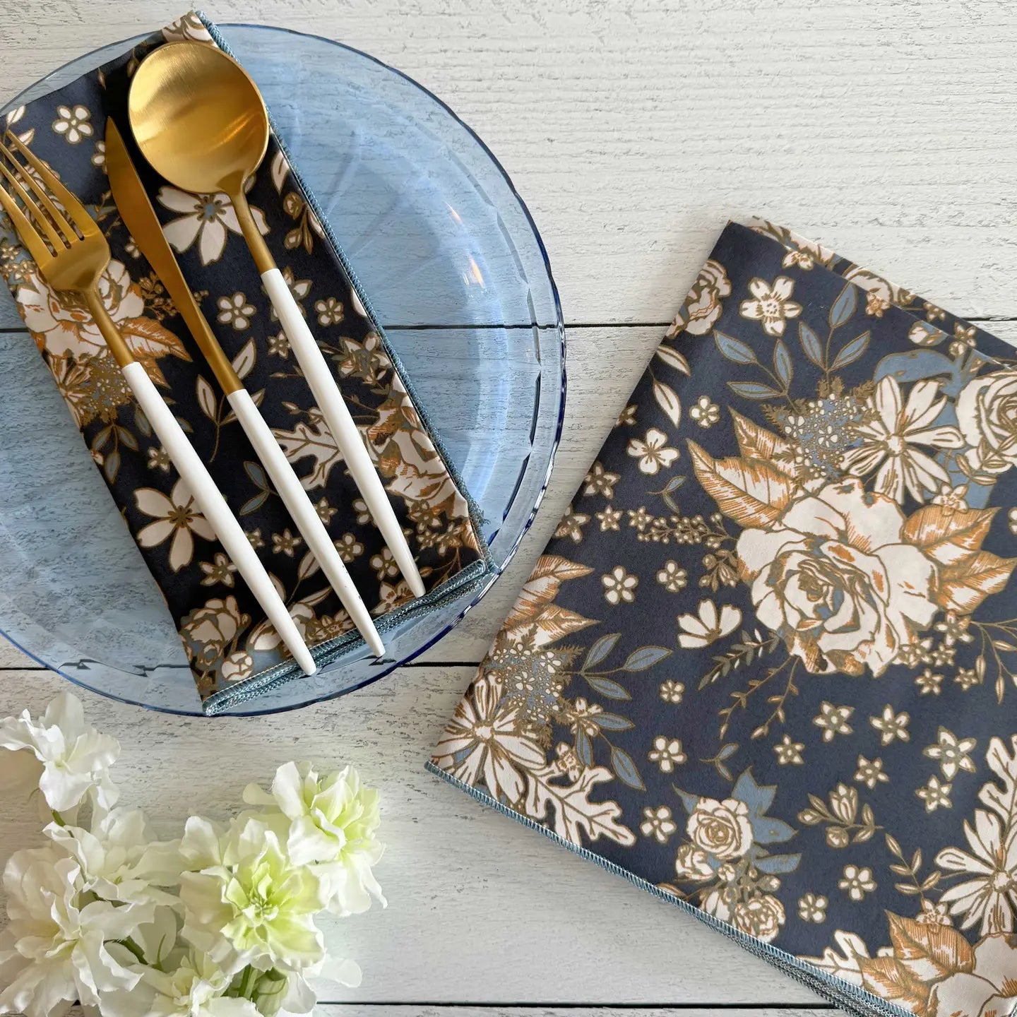 Moon Flower Cocktail Napkins - Set of 4