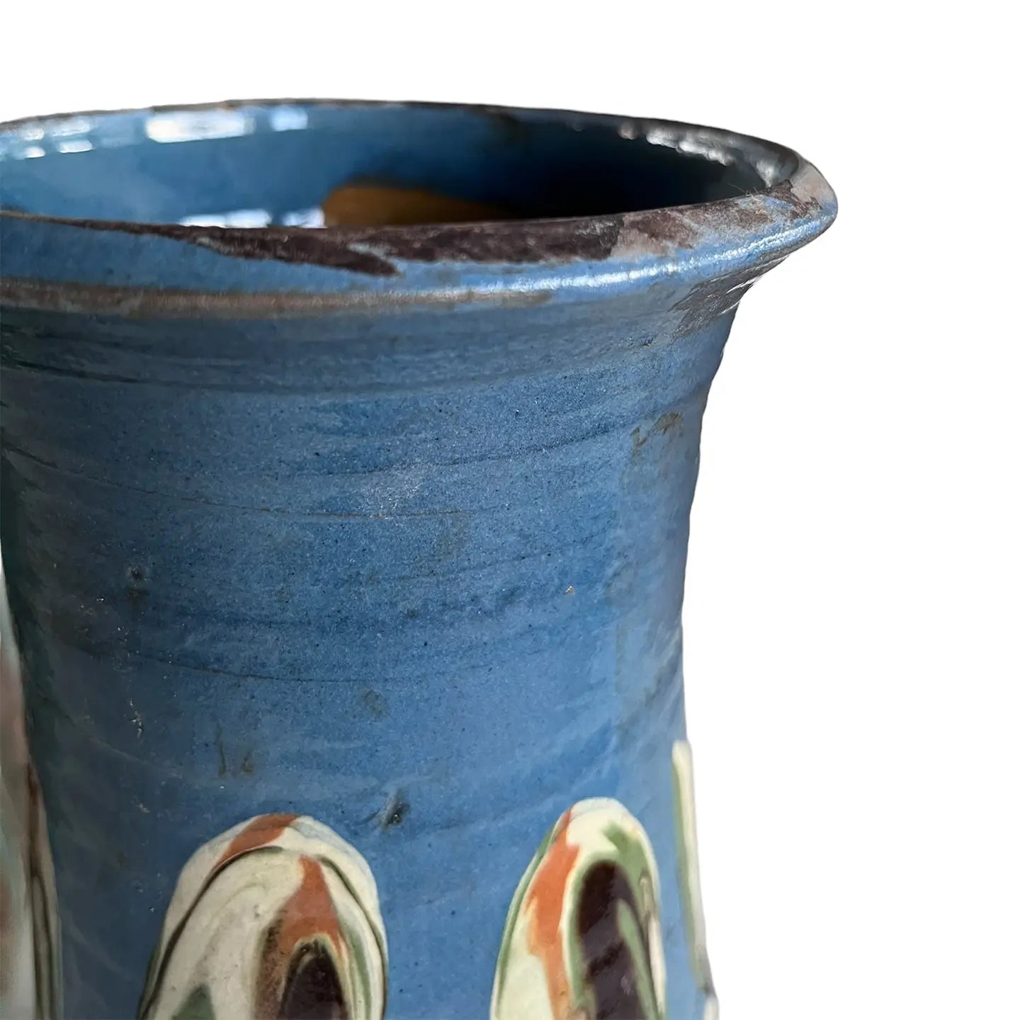 Marbelized Blue Cottage Vase