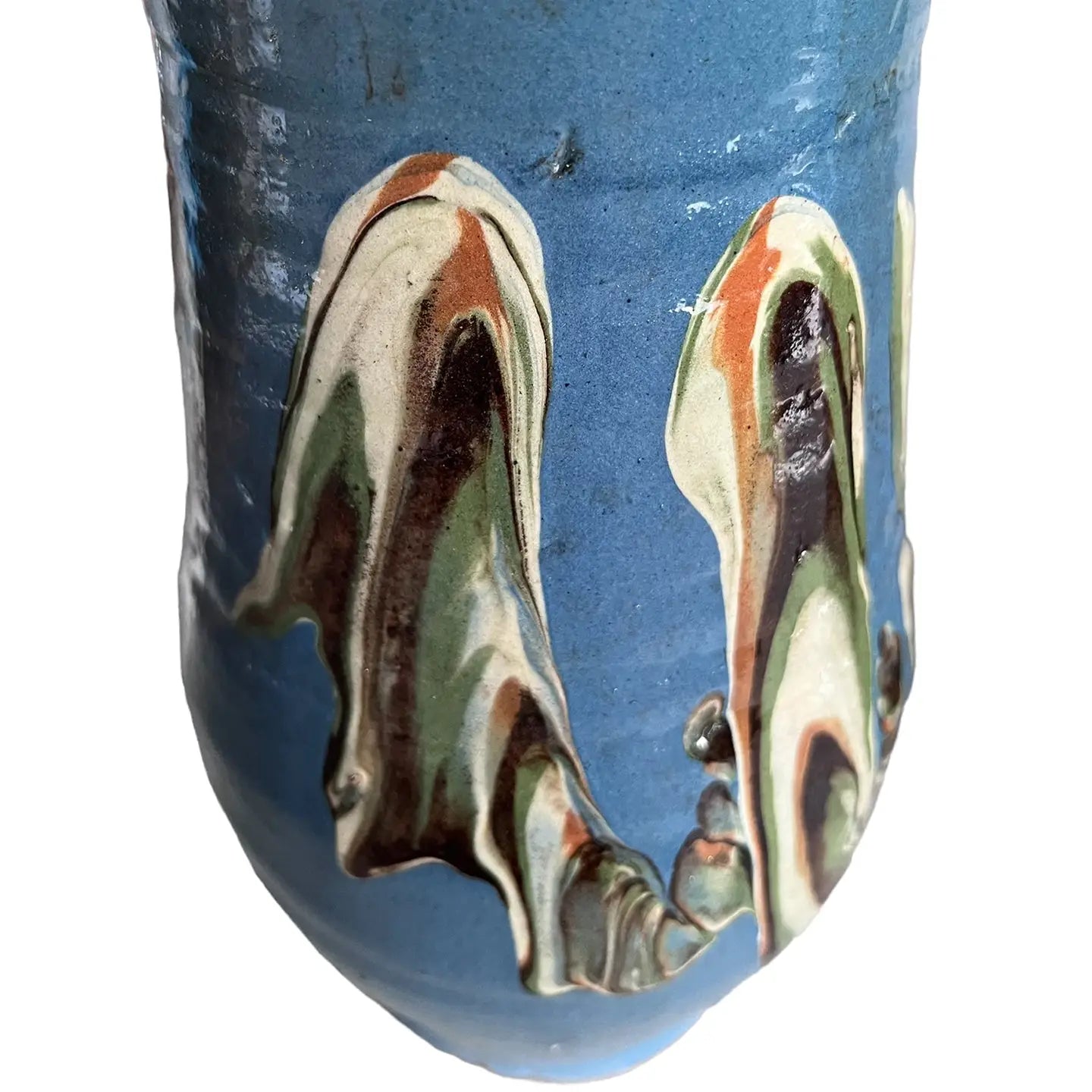 Marbelized Blue Cottage Vase