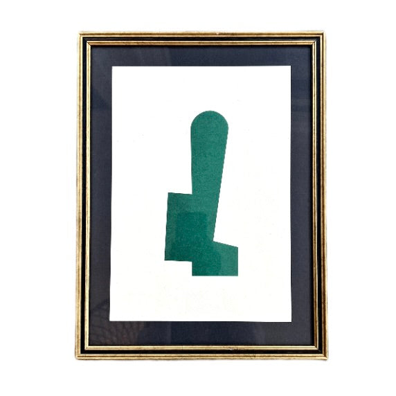 CONTEMPORARY BOB VERHElST ABSTRACT PRINT - GREEN