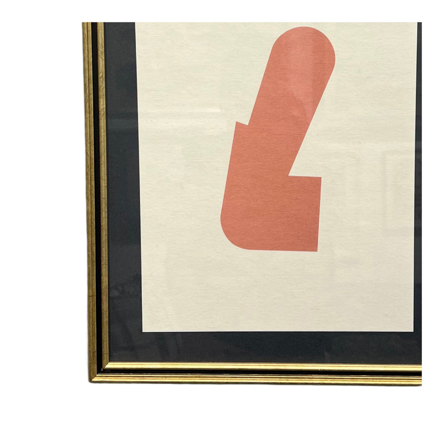 CONTEMPORARY BOB VERHElST ABSTRACT PRINT - PINK