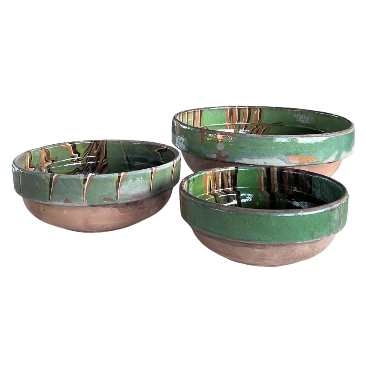 Marbelized Green Cottage Bowl