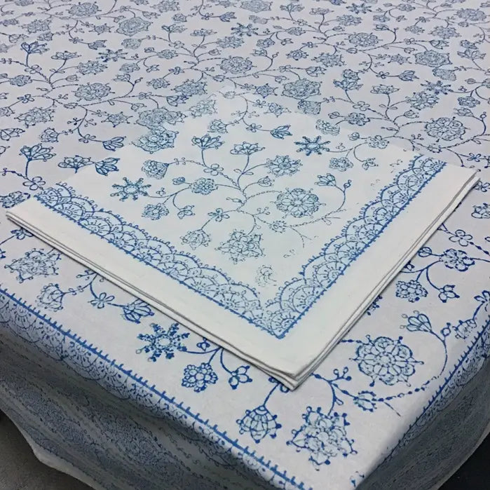 Blue & White Ditsy Floral Napkin