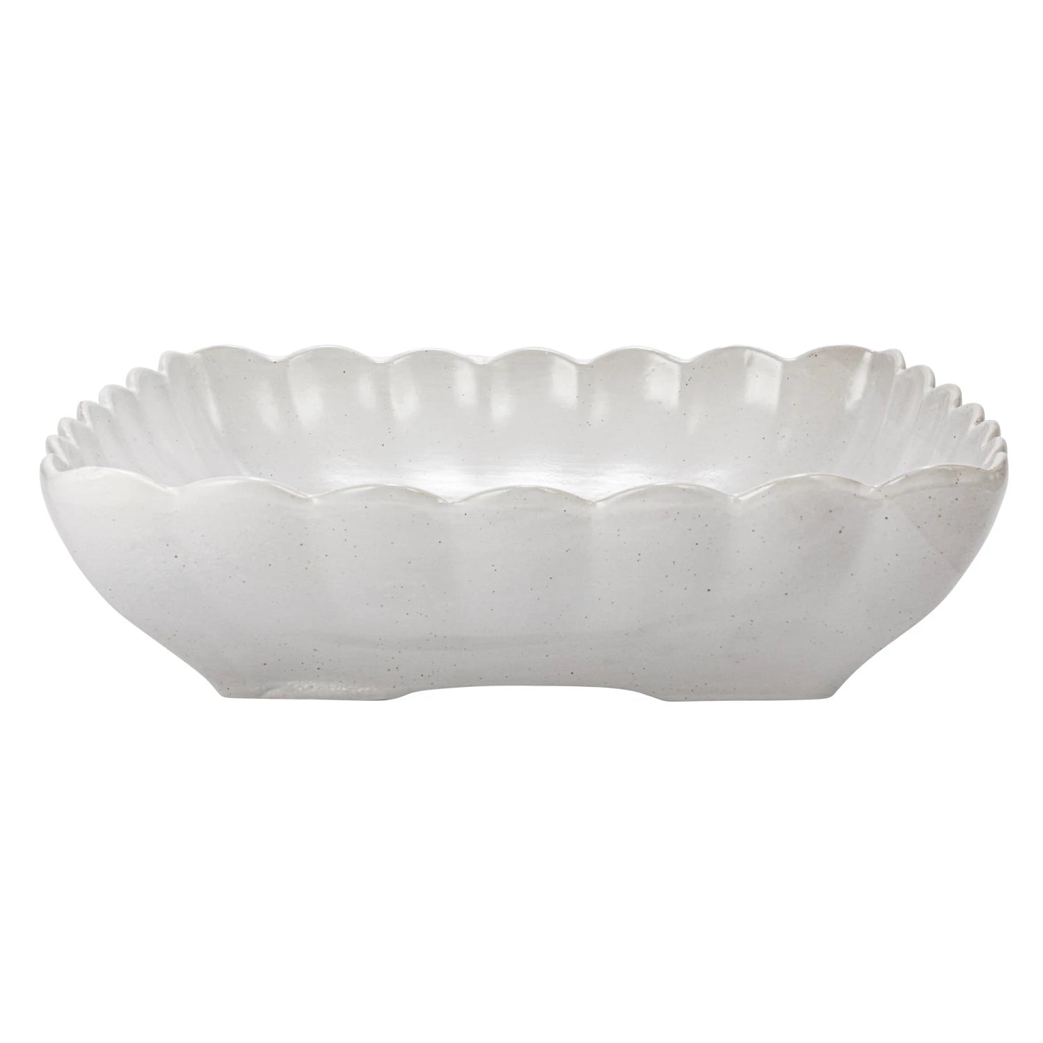 Scallop Edge Stoneware Serving Dishes