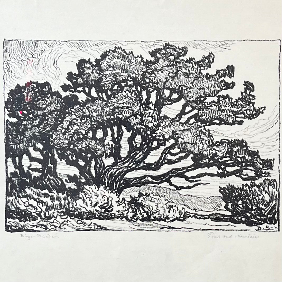 1922 BIRGER SANDZEN PINES AND MOUNTAINS