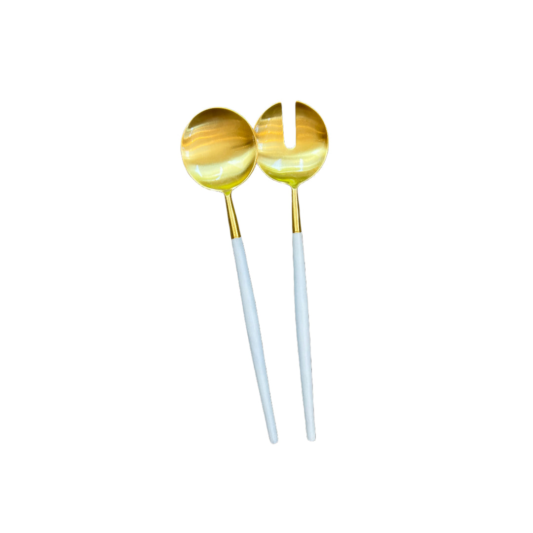 White & Gold Serving Set