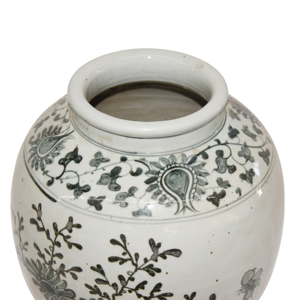Flower Bamboo Open Top Jar
