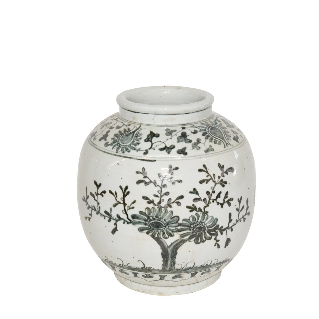 Flower Bamboo Open Top Jar