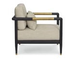 Mink & Brass Arm Chair
