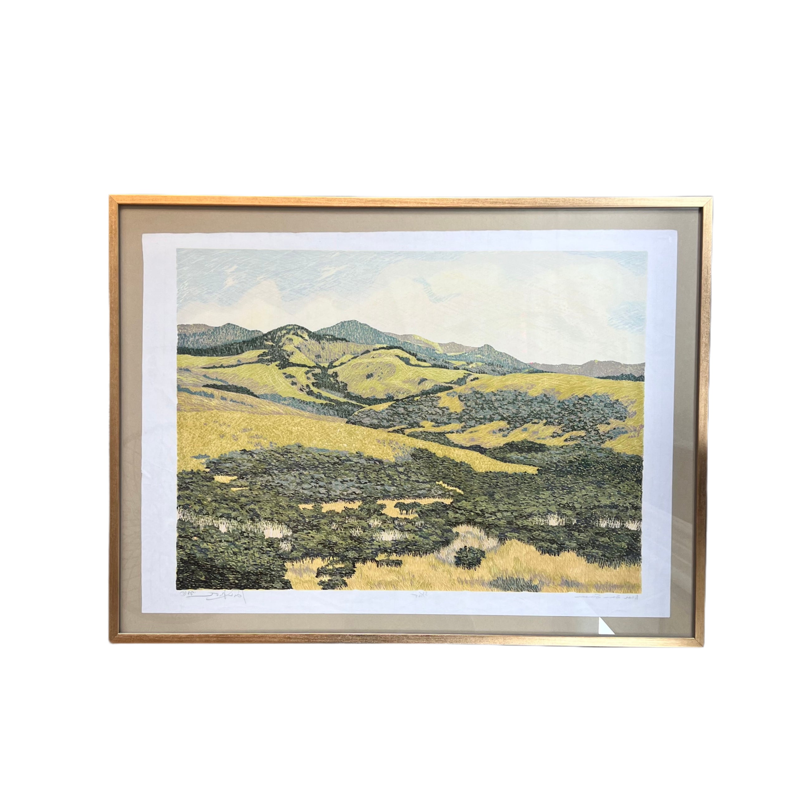 1970's Vintage Woodcut Art by Gordon Mortenson