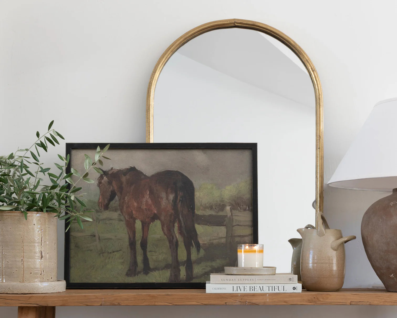 Gold Shopia Metal Mirror