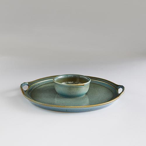 Laguna Chip & Dip Platter - Green