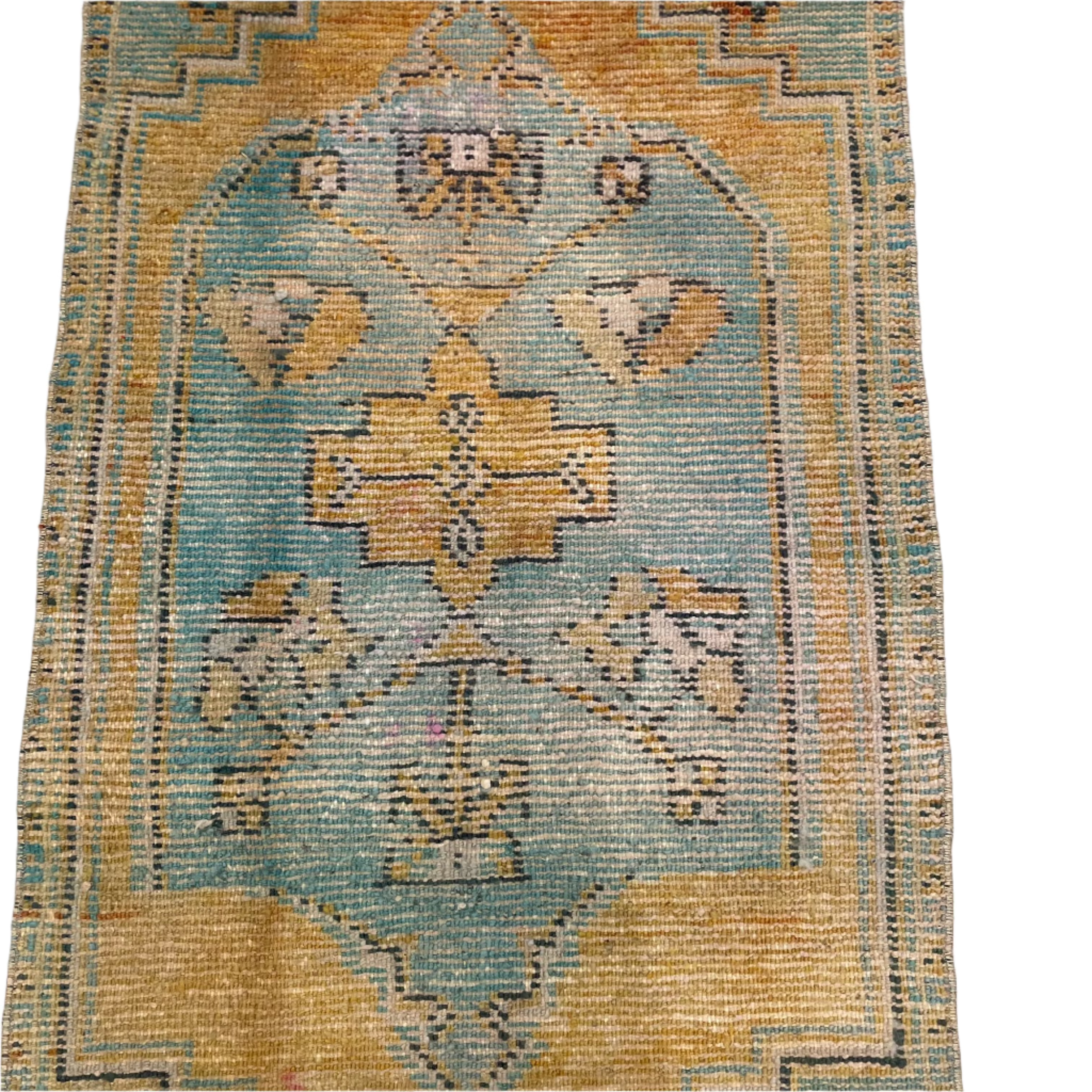 Yellow / Turquoise Oushak Mini