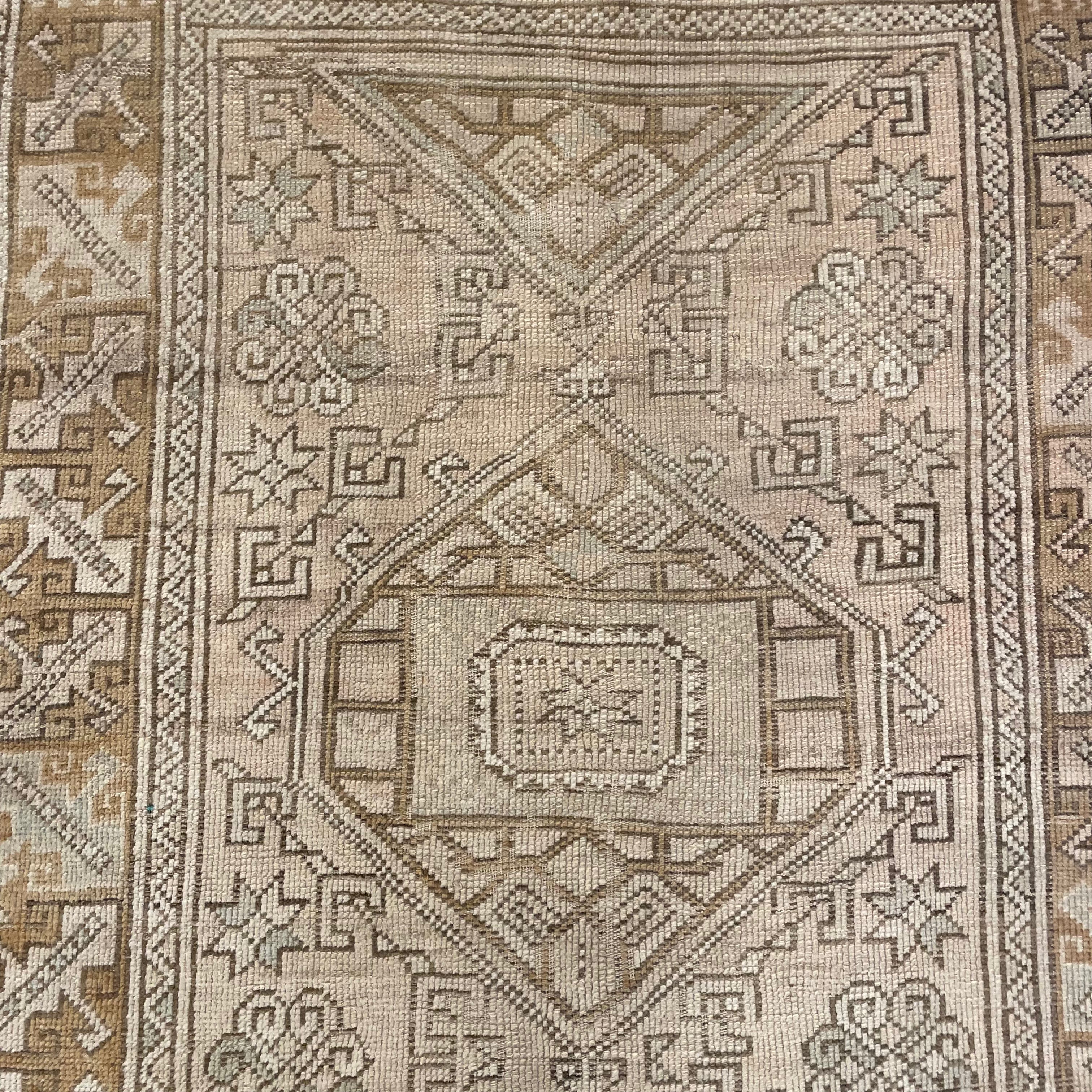 Vintage Multi Beige / Cream Turkish Oushak Rug