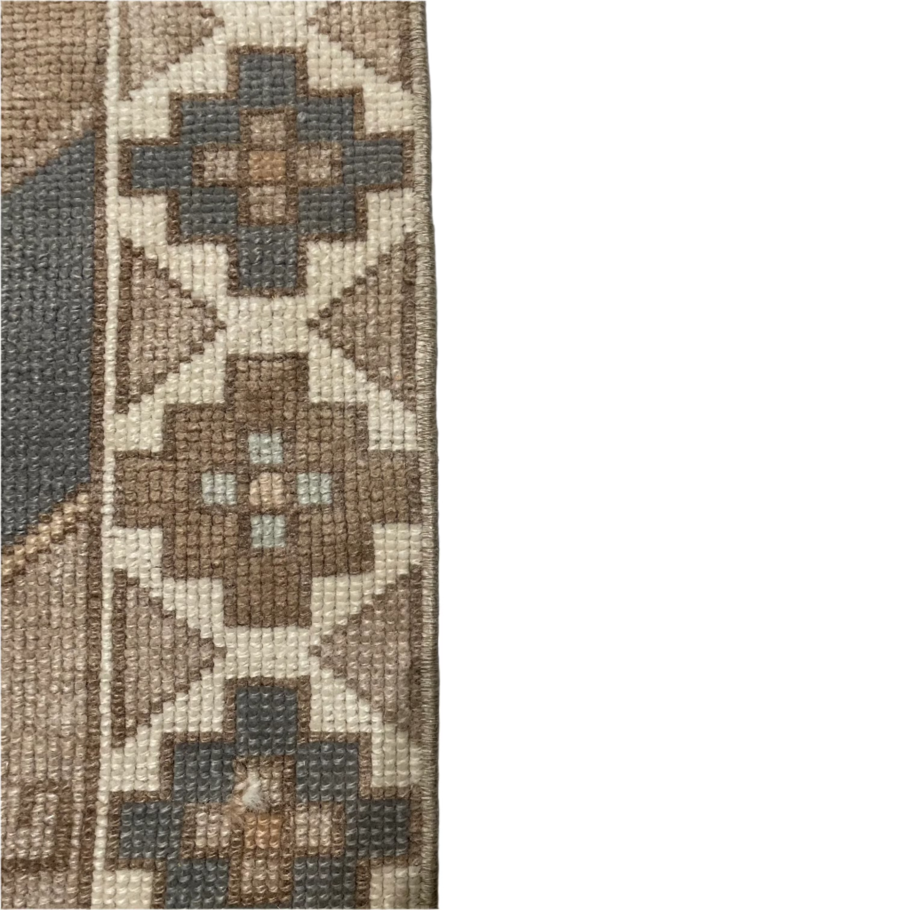 Vintage Multi Beige / Cream /Blue Turkish Oushak Rug