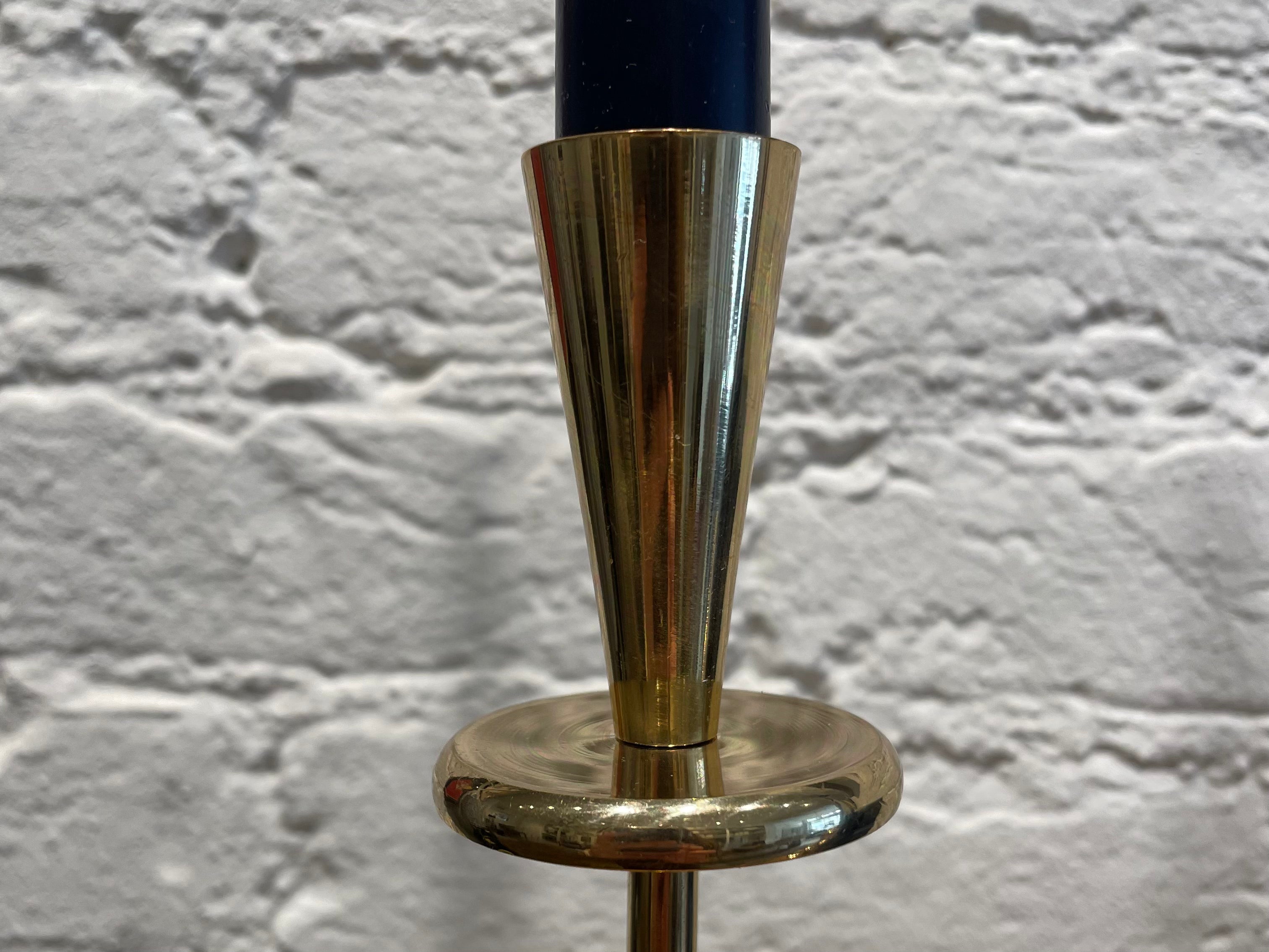 Modern Inspired Brass Candlestick Holders