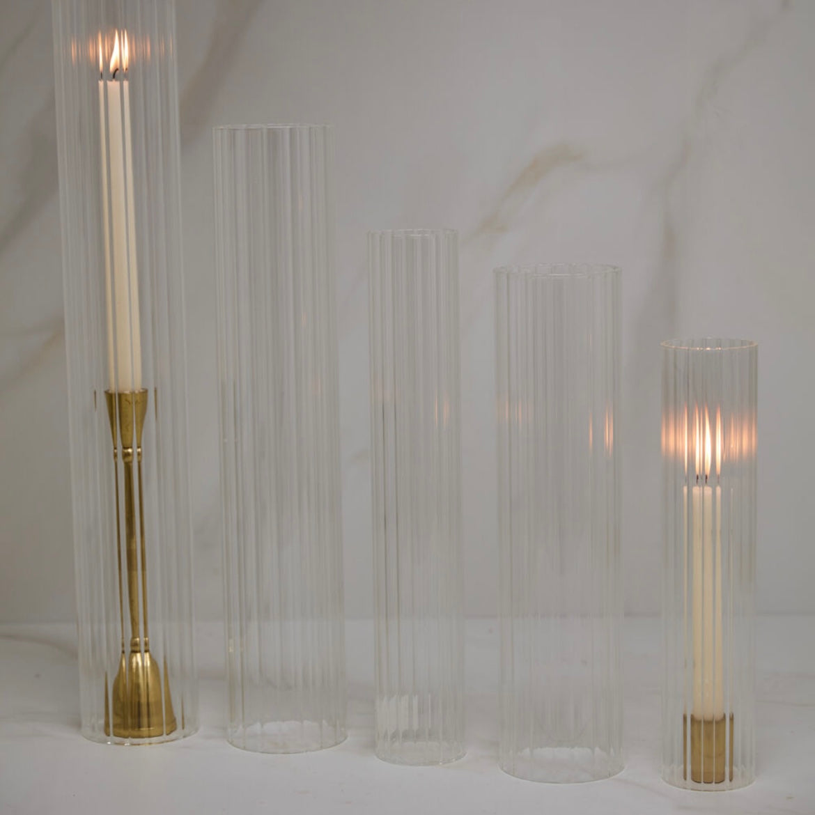 Glass Sleeve Hurricanes - Multiple Sizes
