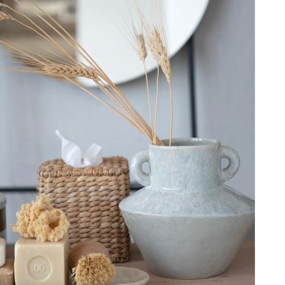 Stoneware Vase with Handles