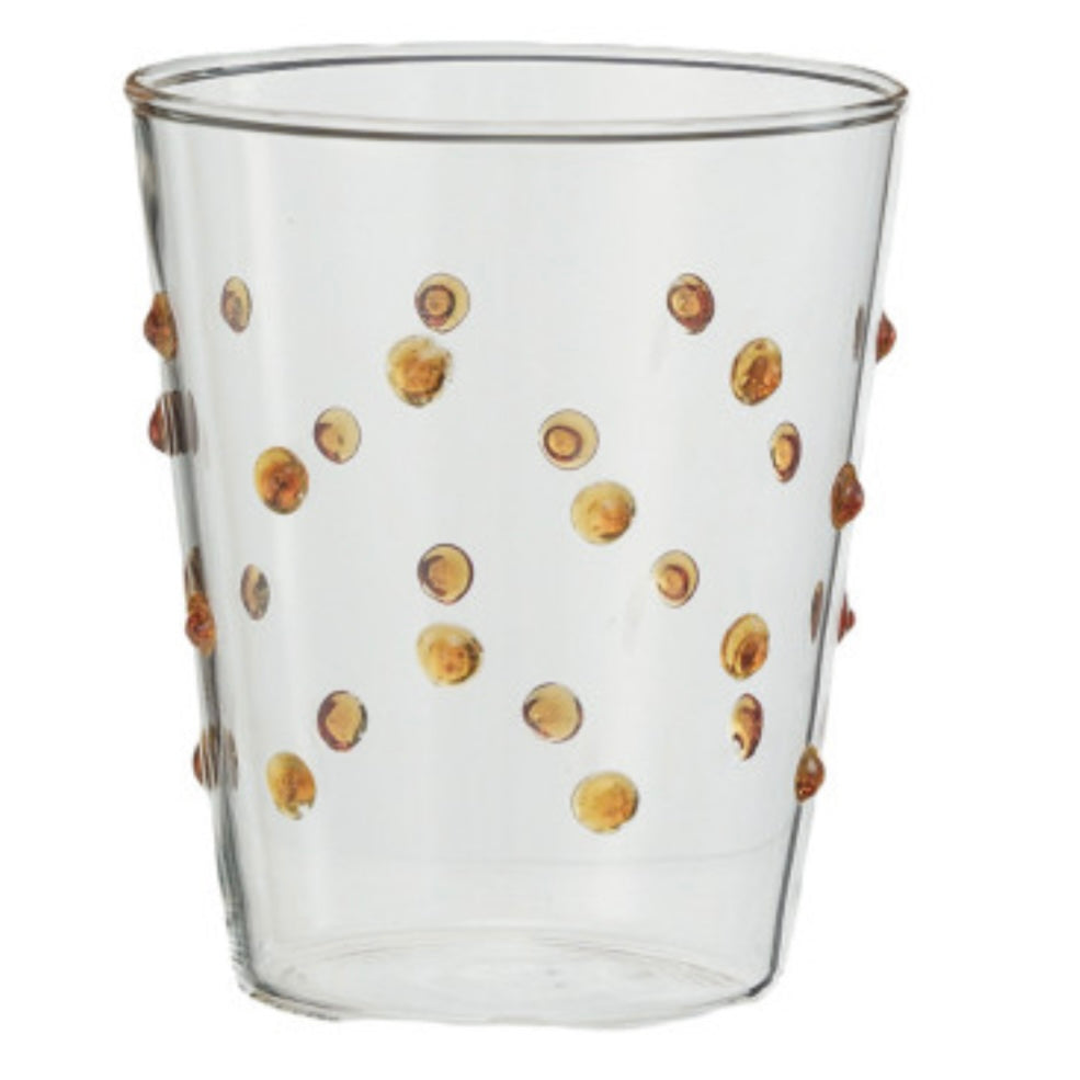 Handmade Drinking Glass w/ Raised Dots