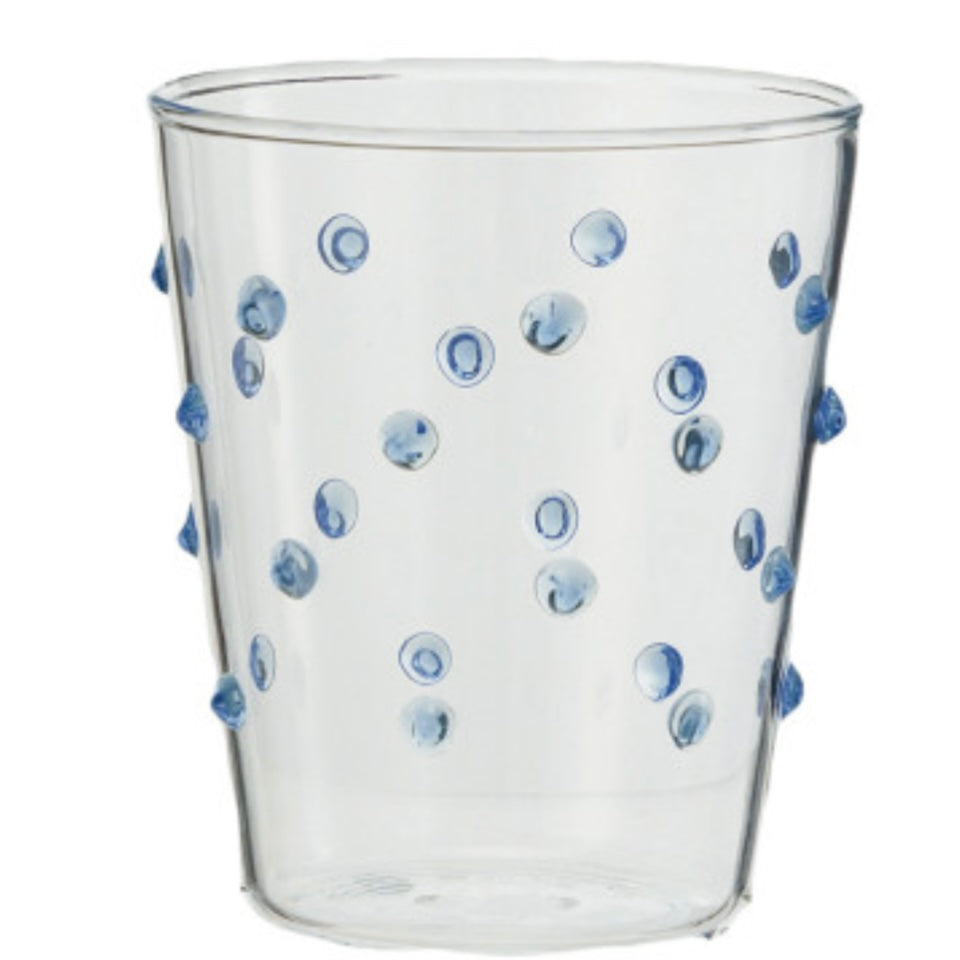 Handmade Drinking Glass w/ Raised Dots