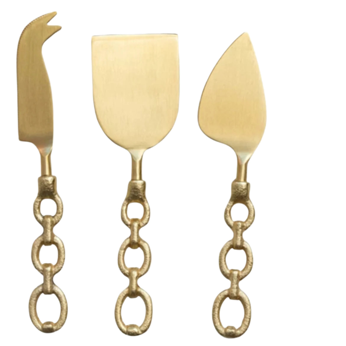 Cheese Servers with Chain Shaped Handles, Set of 3