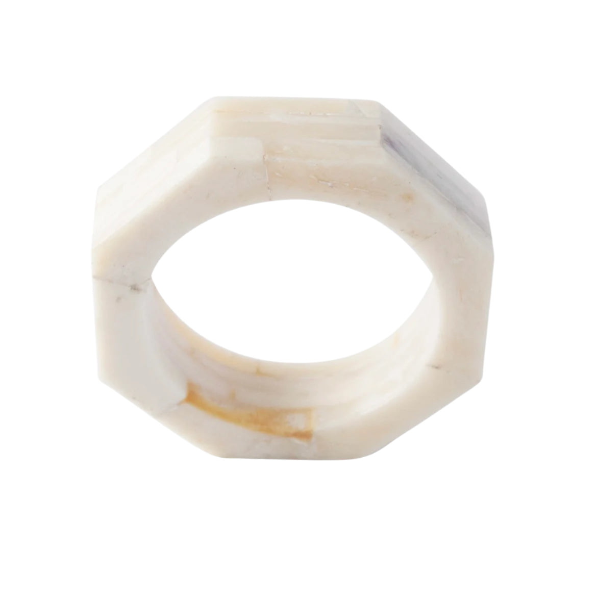Octagon Shaped Resin Napkin Rings, Set of 4