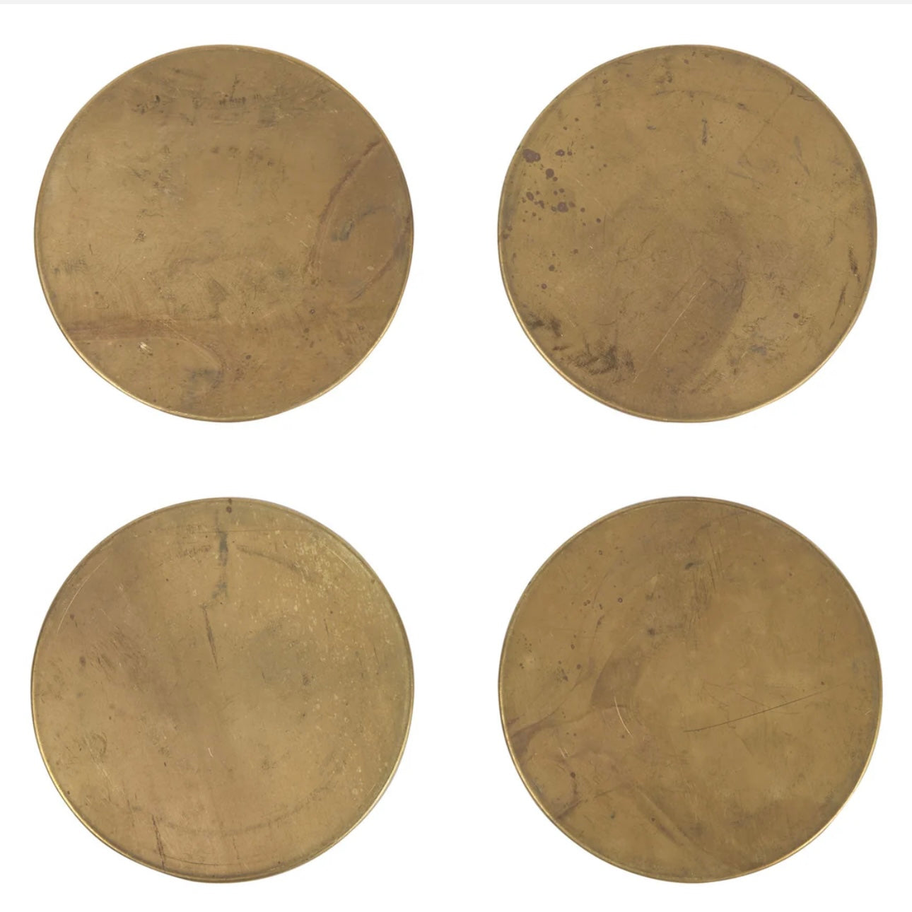 Brass Coasters, Set of 4