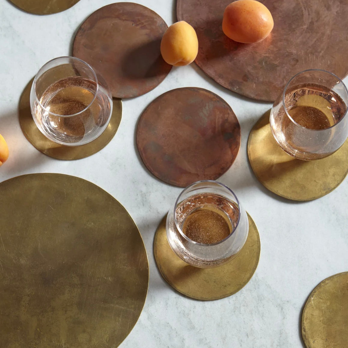 Brass Coasters, Set of 4