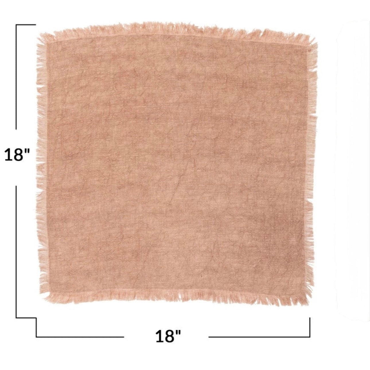 Stonewashed Linen Napkins w/ Fringe, Putty
