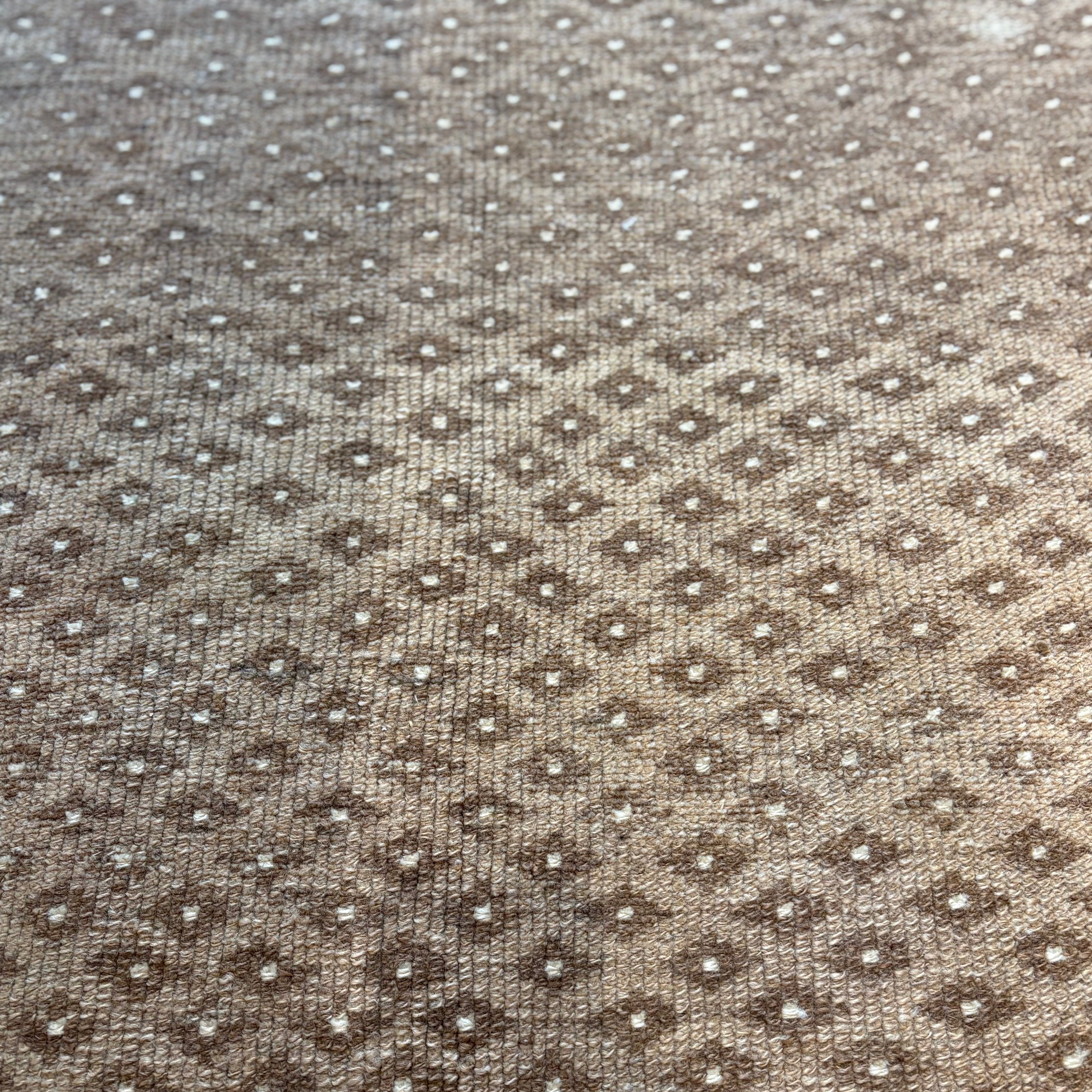 Vintage Beige / Brown / Cream Oushak Runner