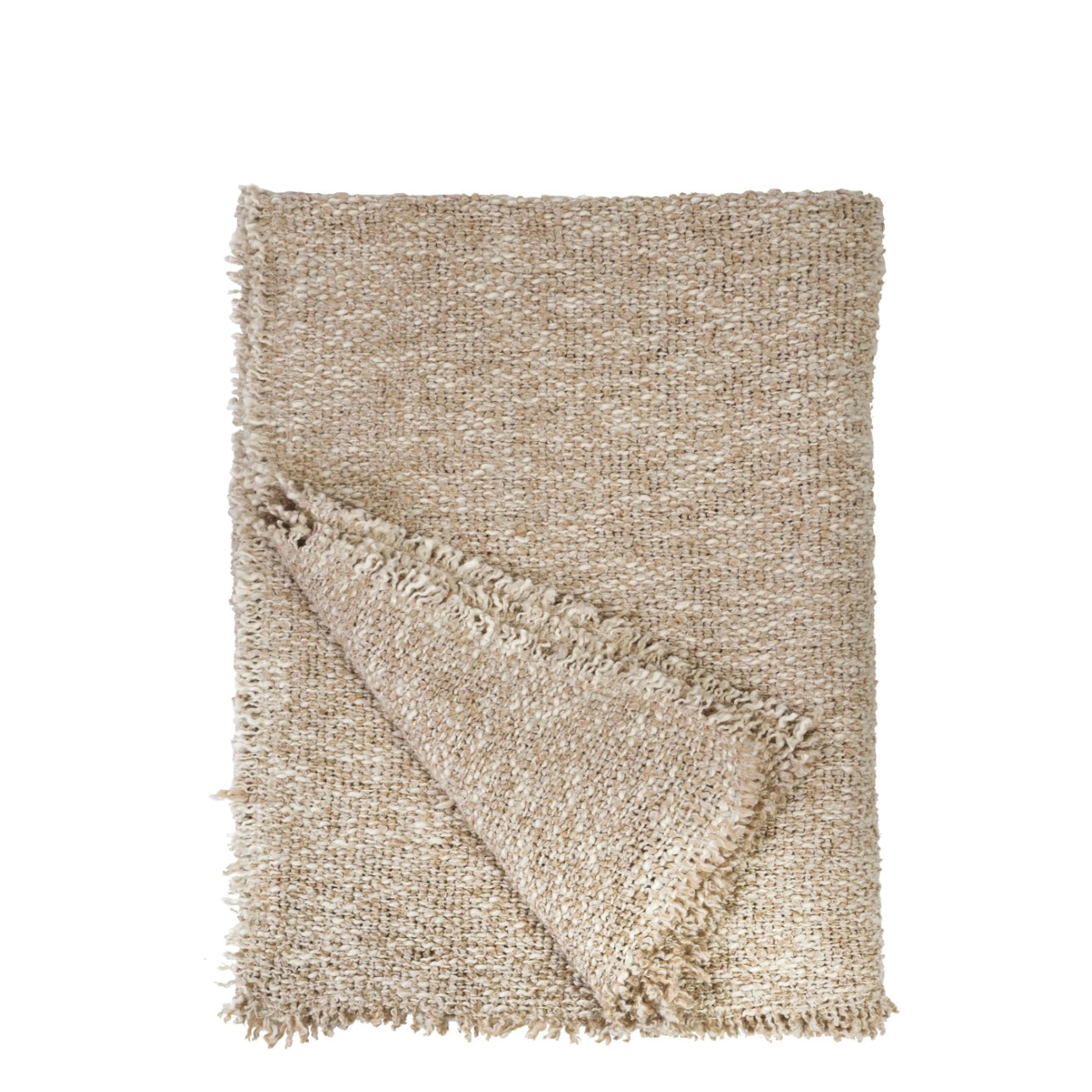 Contrast Boucle Throw