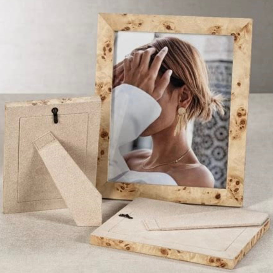 Burl Wood Veneer Frame