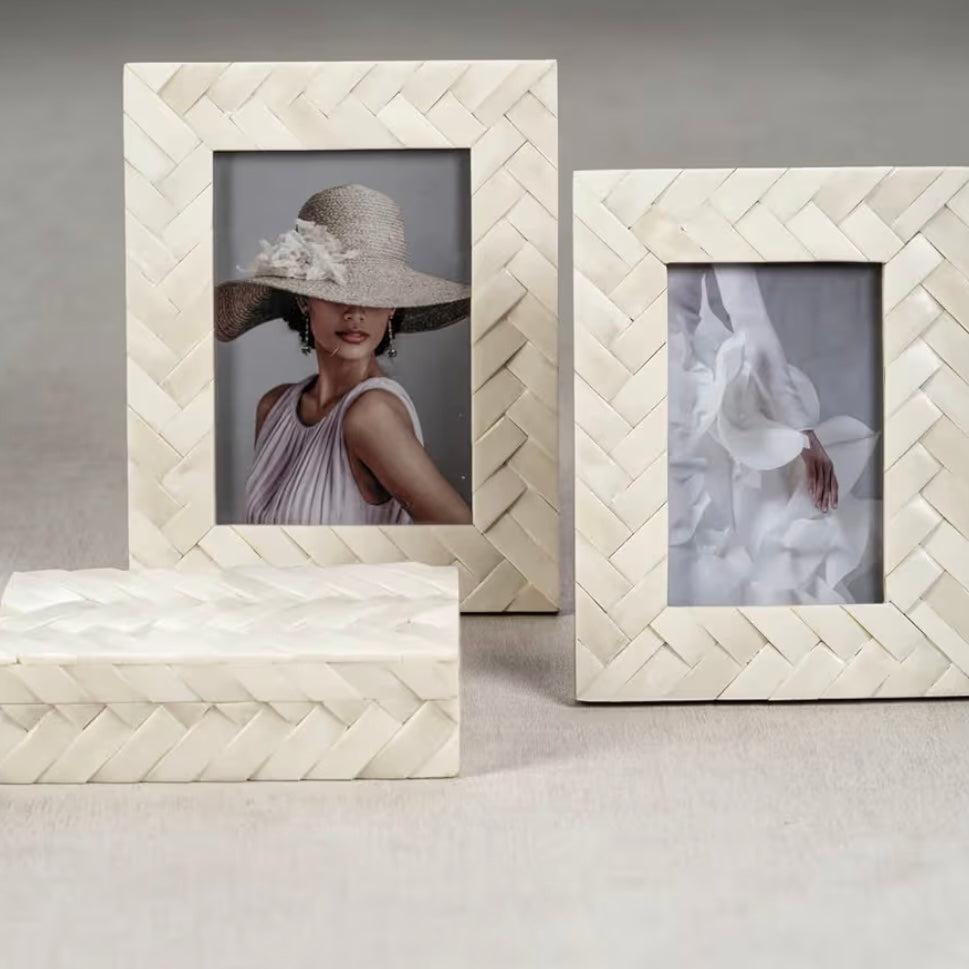 White Bone Braided Frame