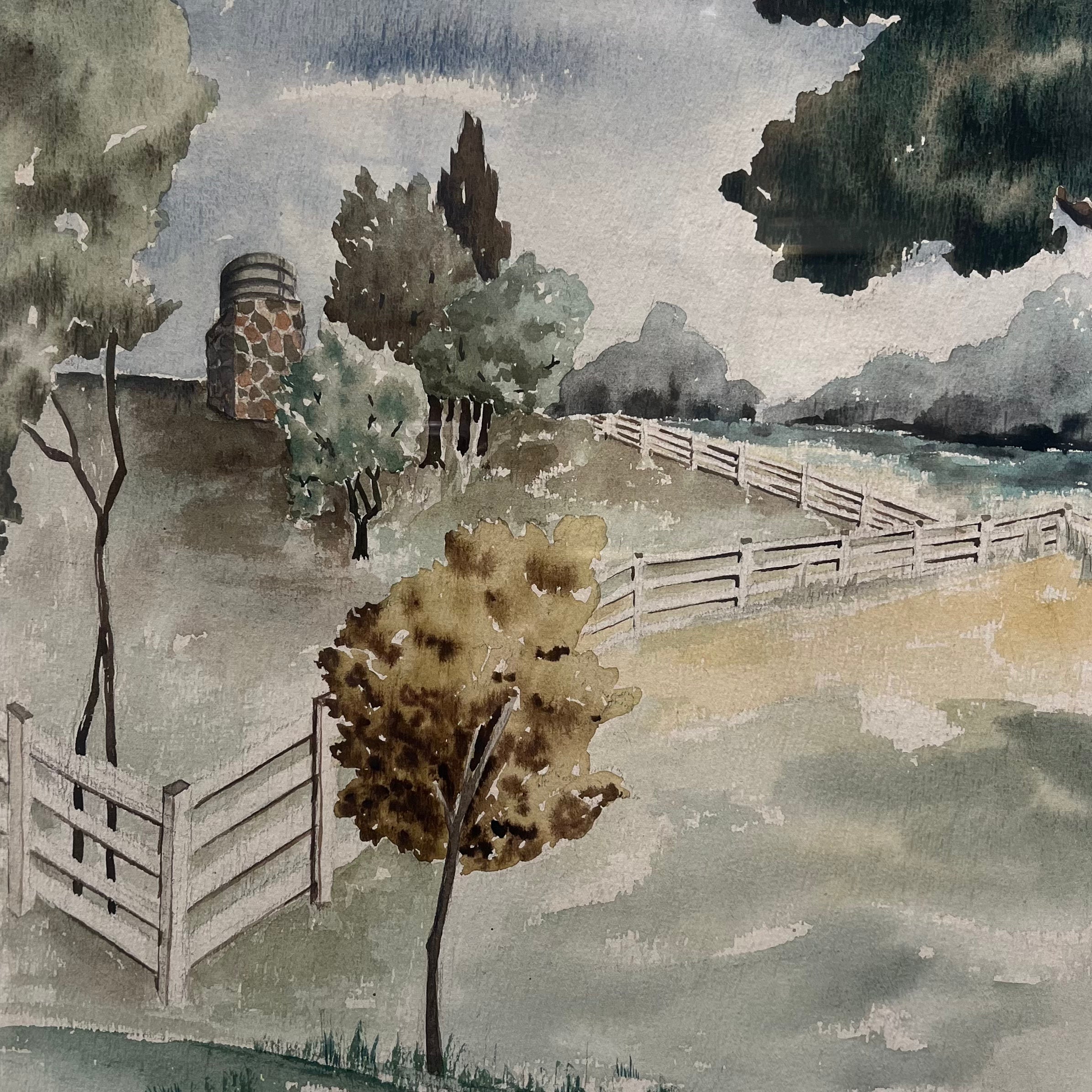1960'S WATERCOLOR ON PAPER - BARBARA MILLICAN