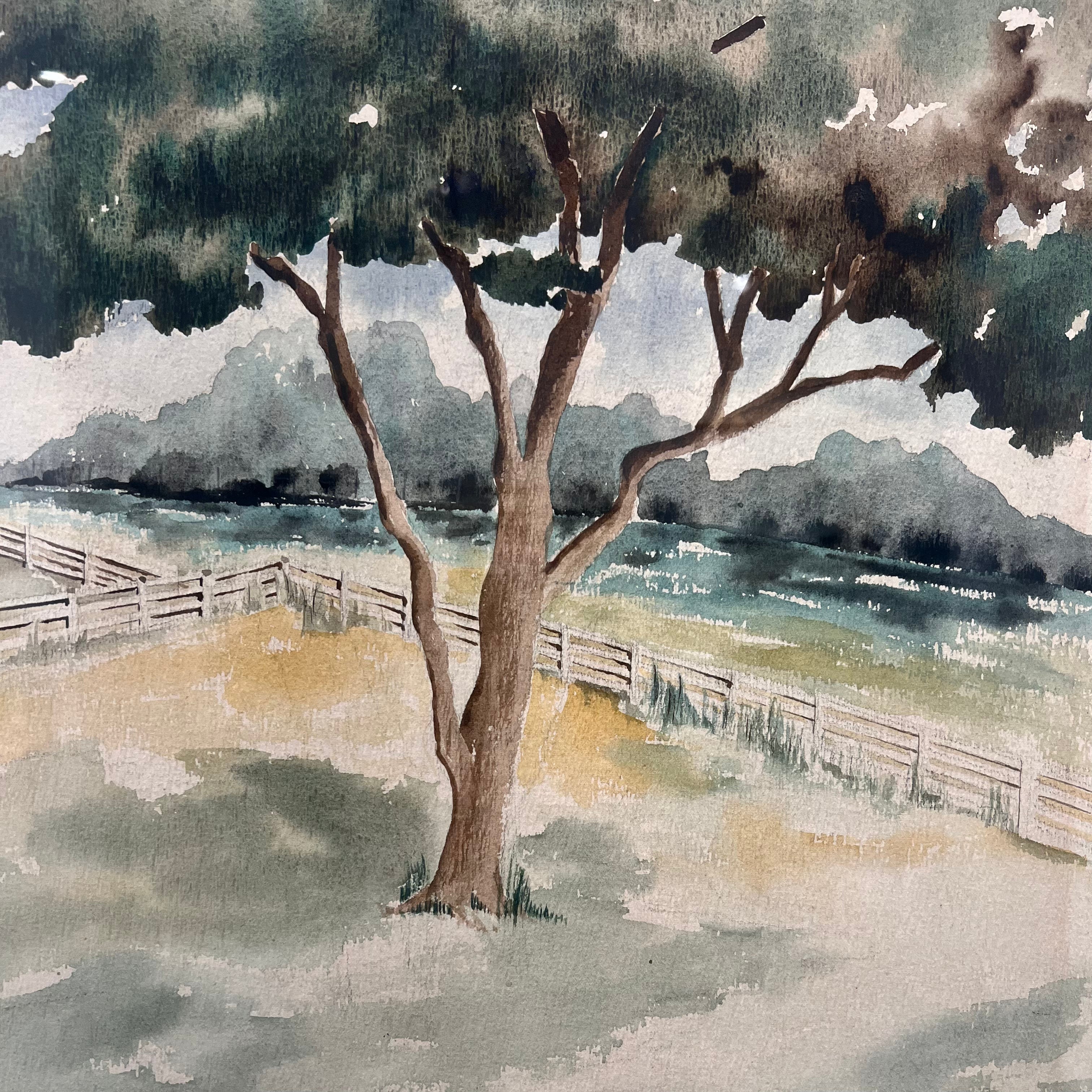 1960'S WATERCOLOR ON PAPER - BARBARA MILLICAN