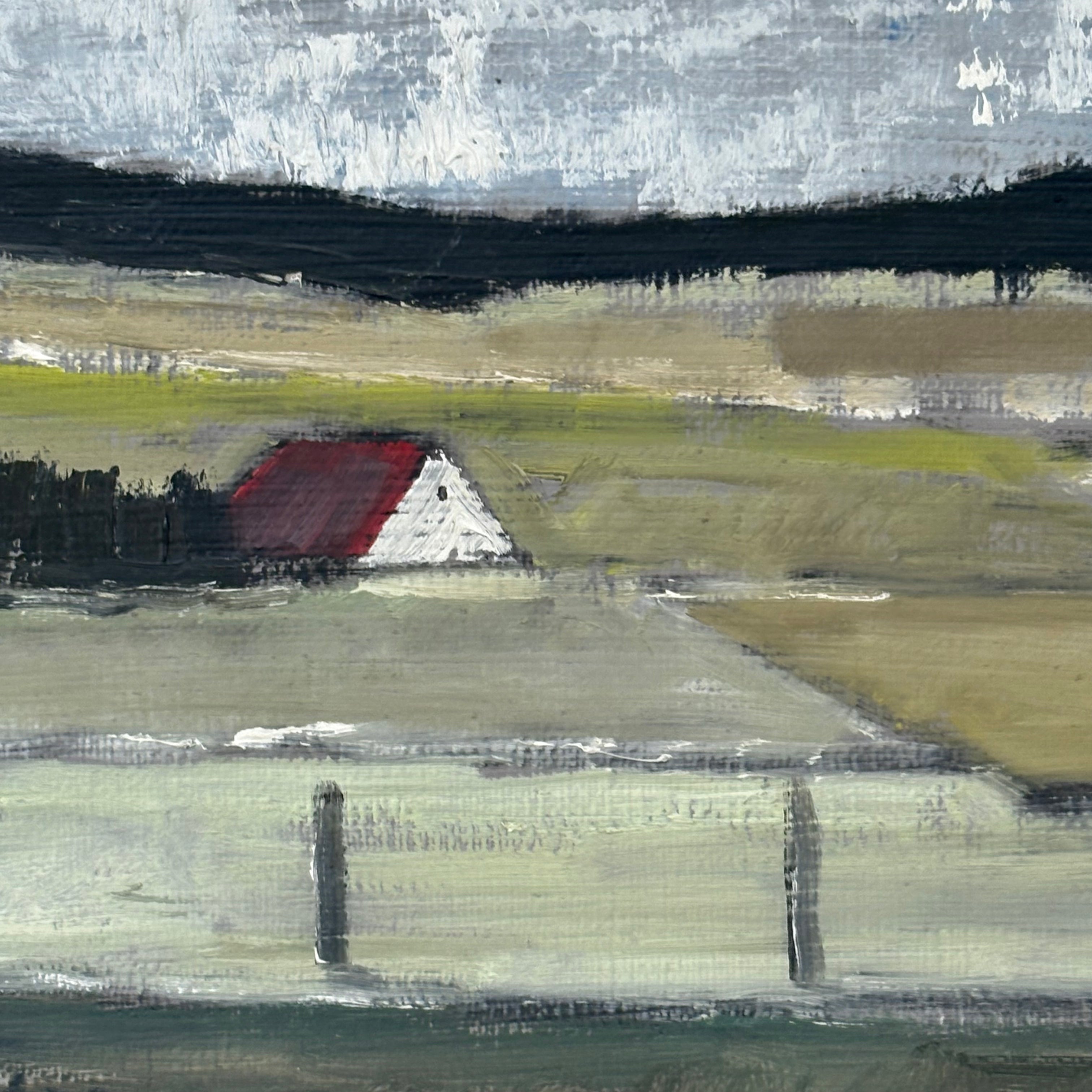 Original Mid Century Vintage Danish Landscape Oil Painting