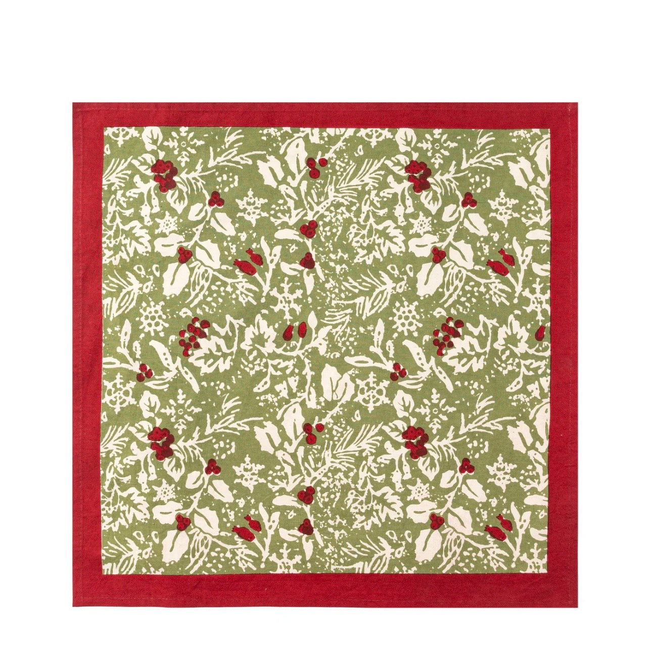 Baies de Houx Red & Green Dinner Napkins