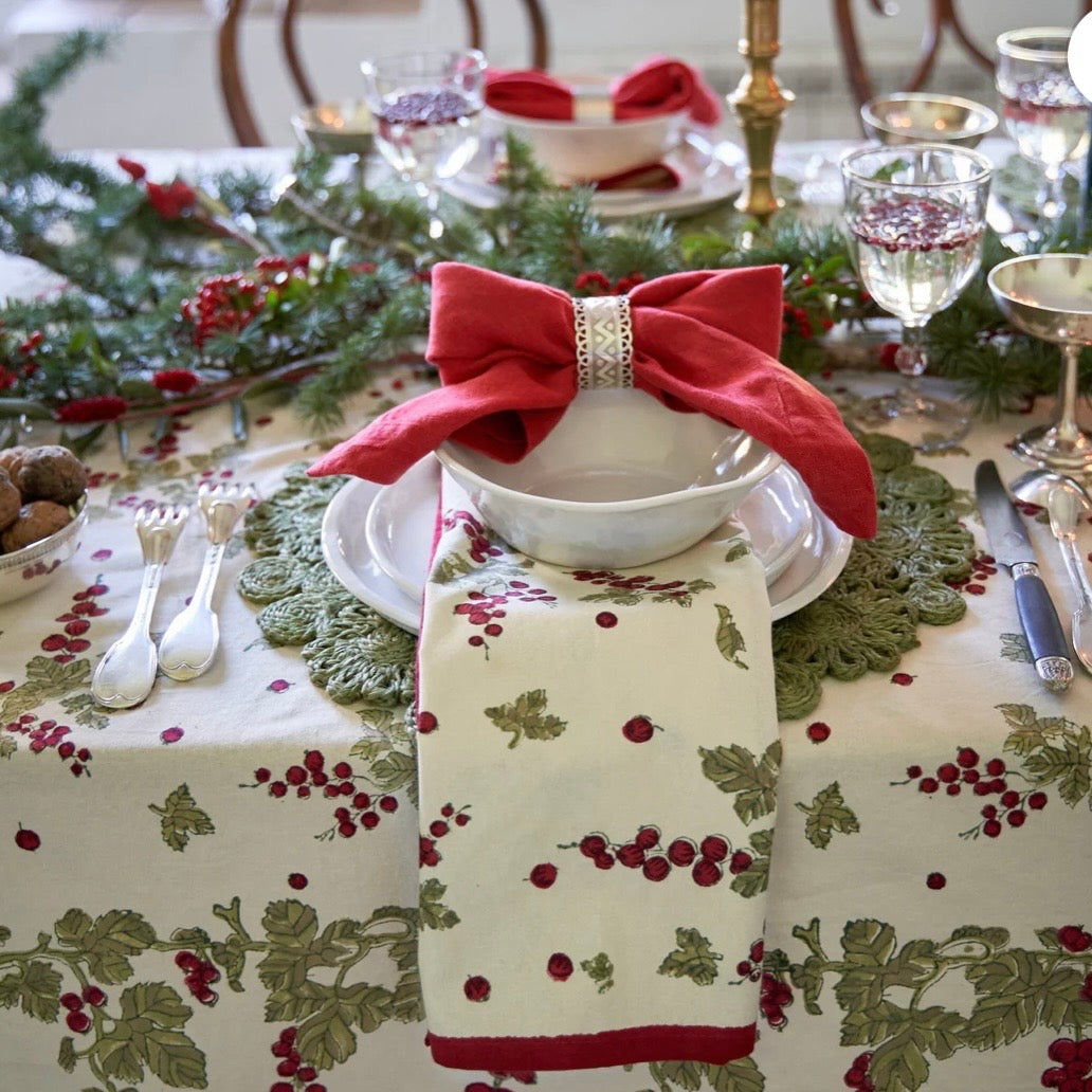 Gooseberry Red & Green Dinner Napkins