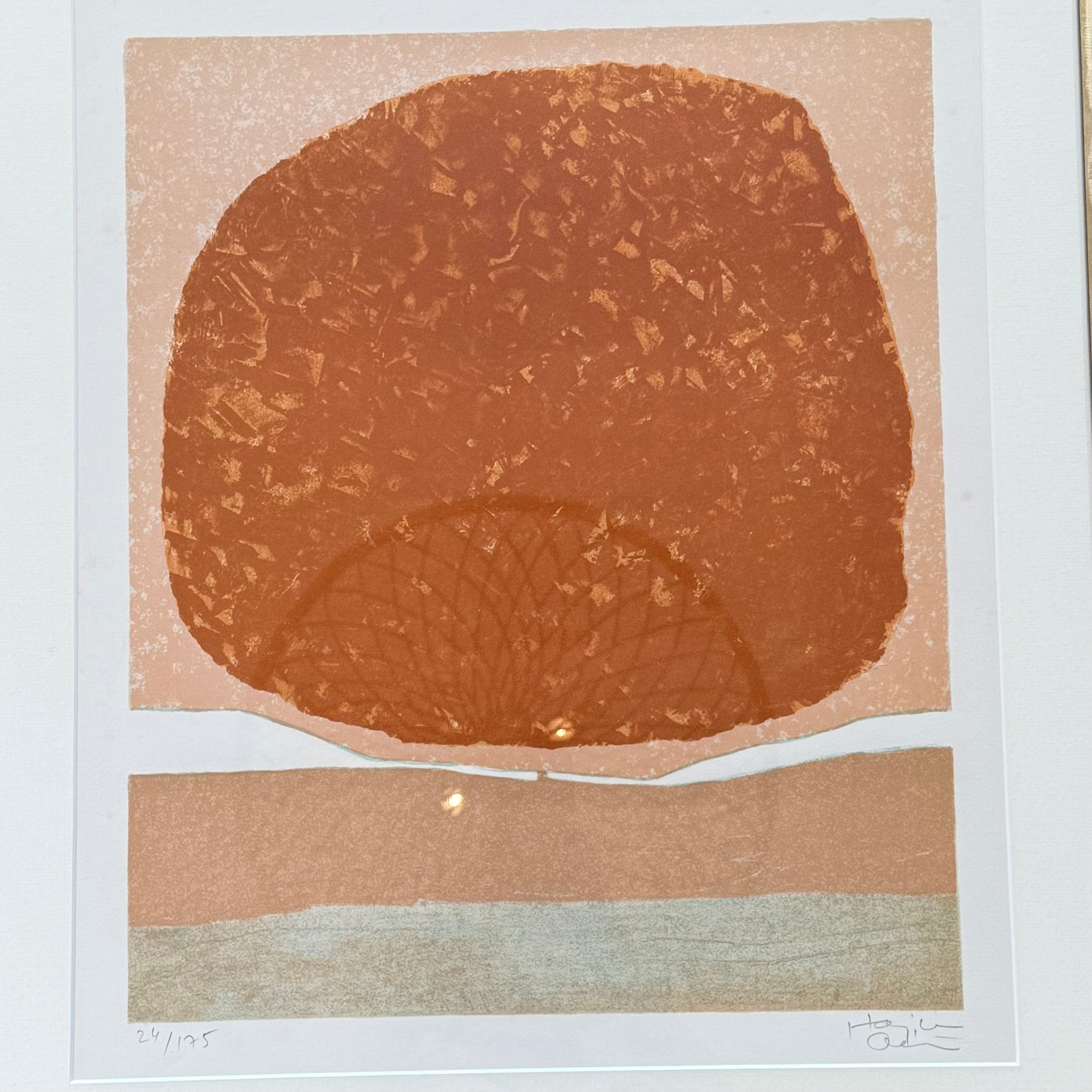 Sunset Abstract Lithograph - 1970's