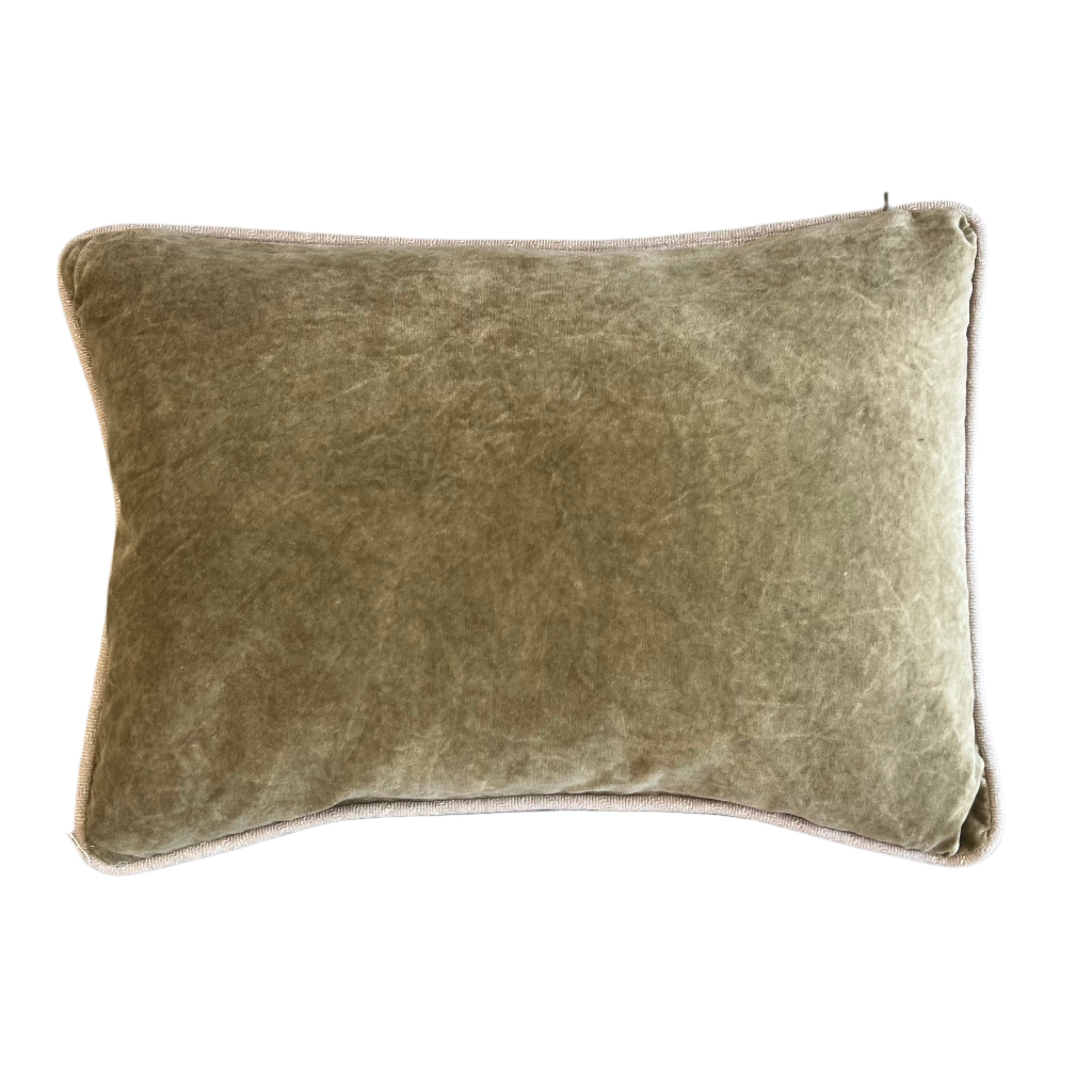 Velvet Pillow Moss Green