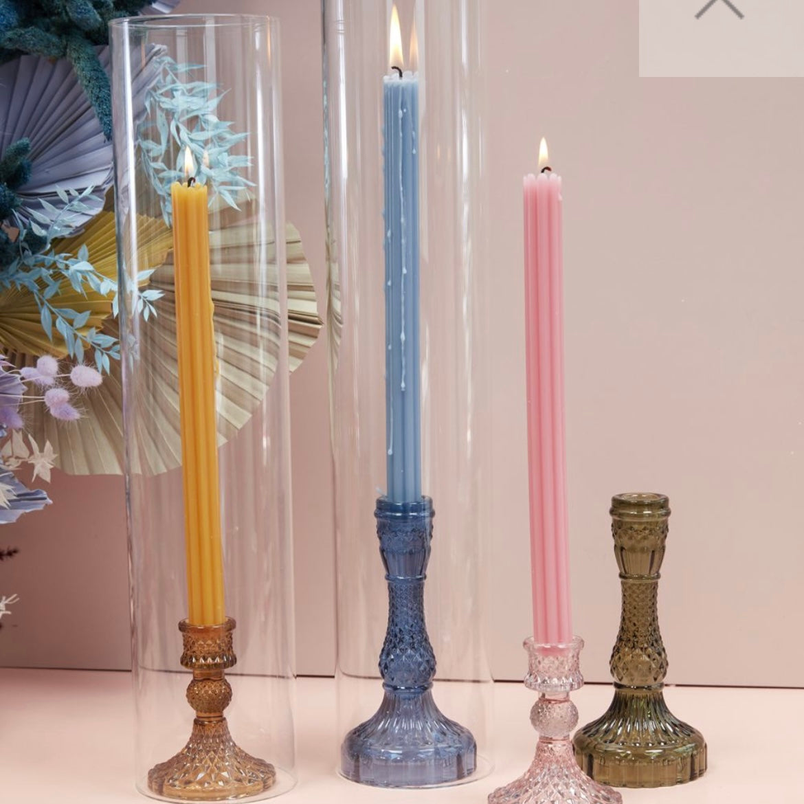Decorative Glass Candlestick Holders