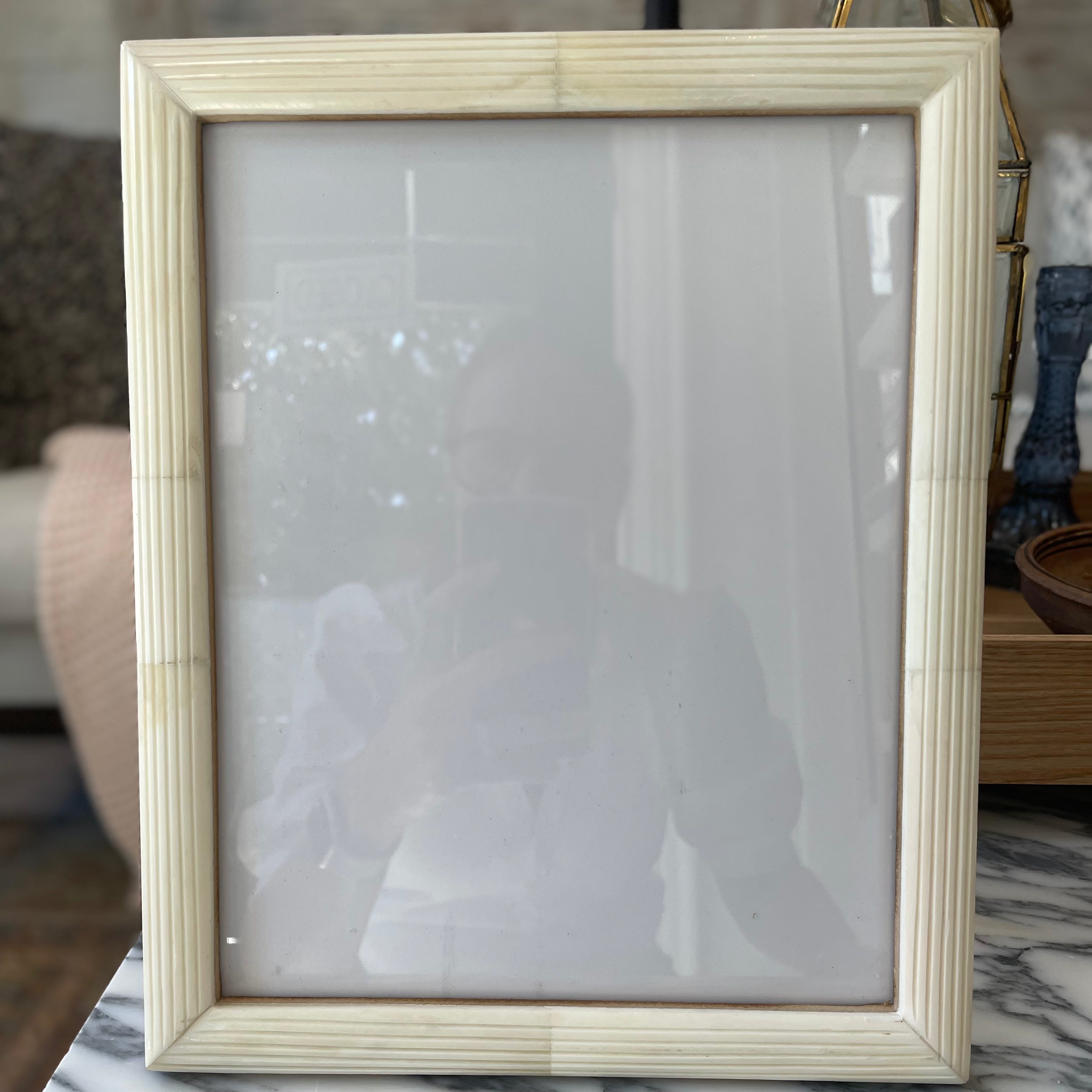 Etched White Bone Frame